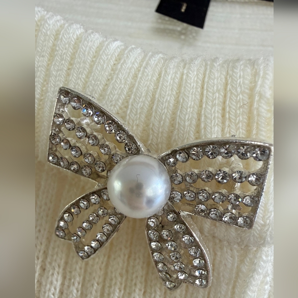 Maje Bow Jewellery Button Cardigan - Picture 10 of 14